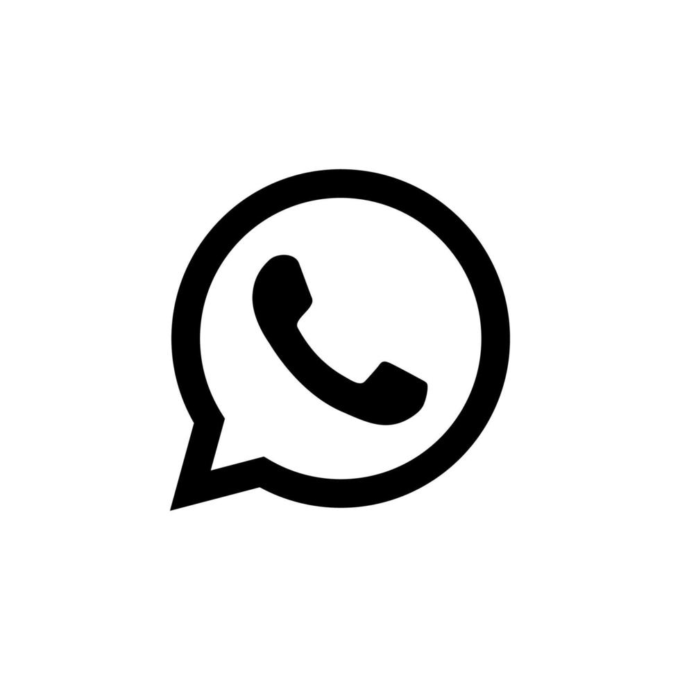 19490744 logotipo preto do whatsapp icone preto do whatsapp gratis gratis vetor